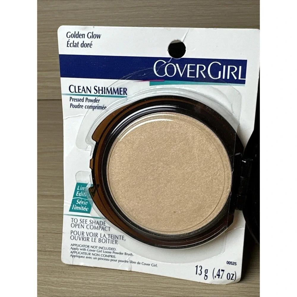 Vintage CoverGirl Clean Shimmer Pressed Powder Golden Glow Limited Edition